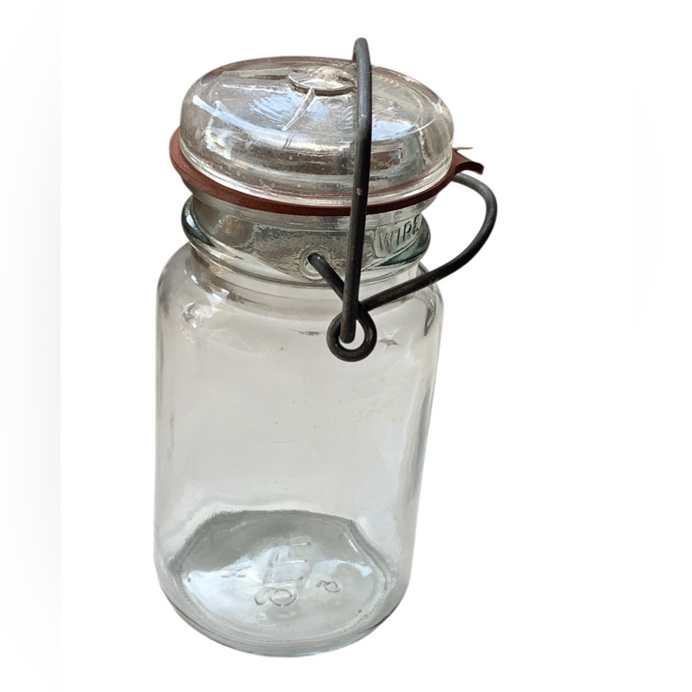Kearns Gorsuch Lightening Jar 1776 Wire Bale Glass Storage Jar Farmhouse Decor - Picture 3 of 10